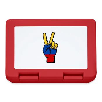 Colombia Flag Peace Symbol - Lunchbox - red - Front