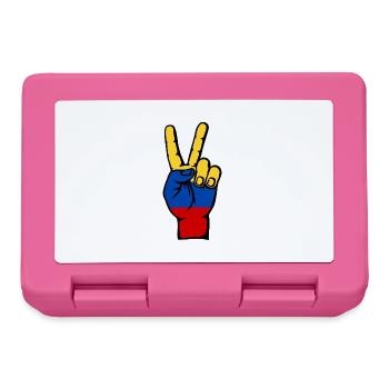 Colombia Flag Peace Symbol - Lunchbox - pink - Front