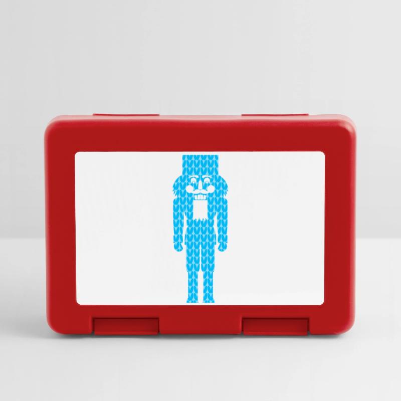 Nutcracker Knitting Pattern Pattern Blue Christmas Lunchbox