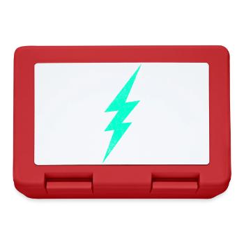 Electric flash graphic on trendy H interior - Lunchbox - red - Front