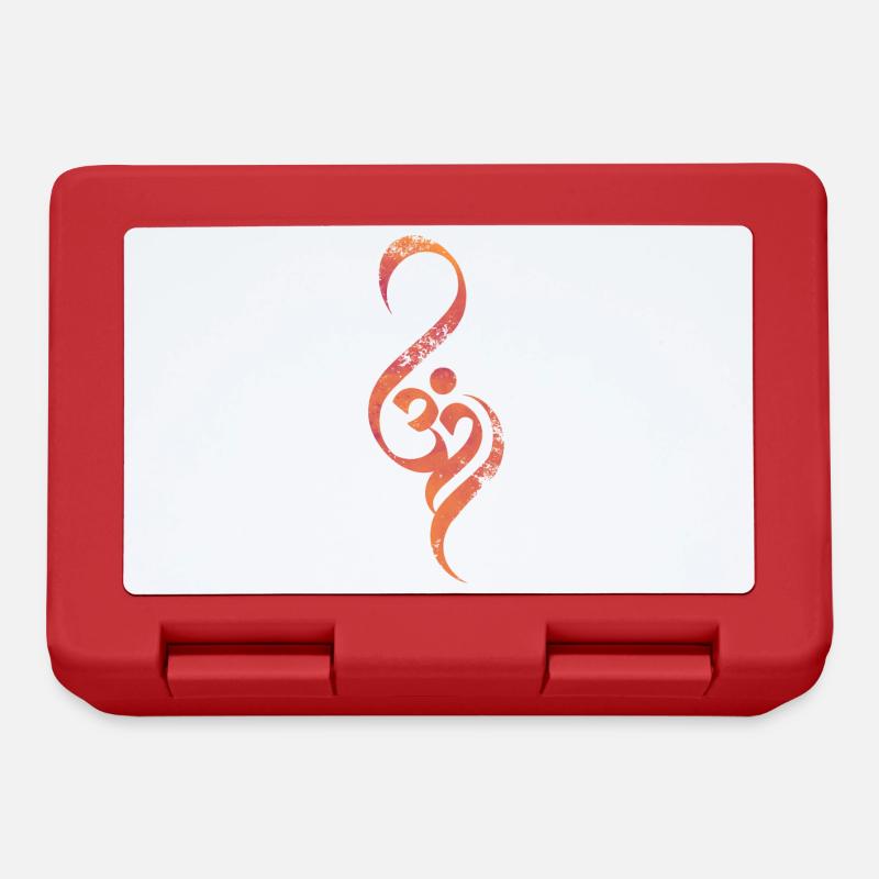 Om yoga art - Lunchbox - red
