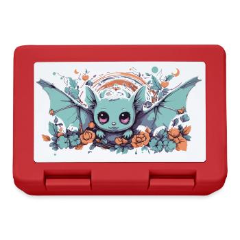 Chibi Goule Chauve-souris Kawaii Gothique Anime - Boîte à goûter - rouge - Devant