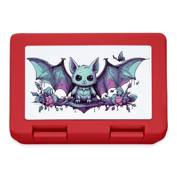 Kawaii Pastel Goth Bat Gothic Style - Lunchbox - red - Front