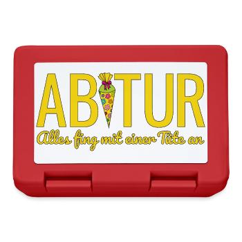 Abitur 2026 Alles fing mit einer Tüte an Abi 2026 - Brotdose - Rot - Vorne