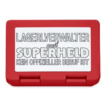 Warehouse Manager Superhero - Lunchbox - red - Front