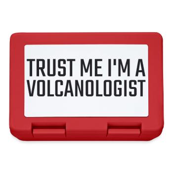 Volcanologist Trust me Volcanology - Brotdose - Rot - Vorne