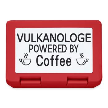 Vulkanologe Powered By Coffee Vulkanologie - Brotdose - Rot - Vorne