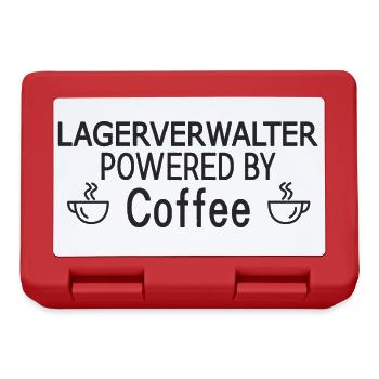 Gestionnaire d’entrepôt propulsé par le café - Boîte à goûter - rouge - Devant