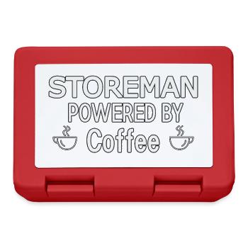Storeman Powered By Coffee - Brotdose - Rot - Vorne