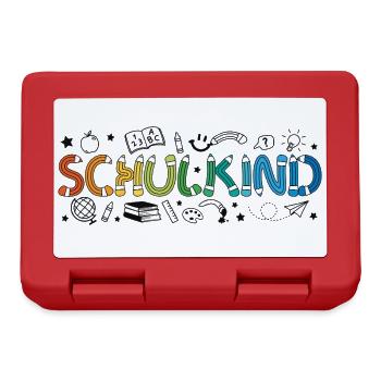 Schulkind 2026 Doodle Einschulung Schulanfang - Brotdose - Rot - Vorne