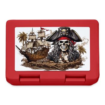 Voilier Pirate Capitaine Aventure Costume Design - Boîte à goûter - rouge - Devant
