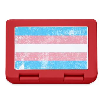 Drapeau transgenre Grunge Vintage Rétro - Boîte à goûter - rouge - Devant