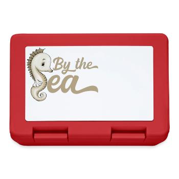 Am Meer "ByeTheSea" Seepferdchen - Brotdose - Rot - Vorne