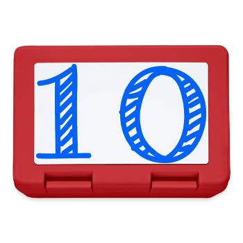 10. 10 YEARS. 10th ANNIVERSARY. 10 YEAR ANNIVERSARY. - Lunchbox - red - Front
