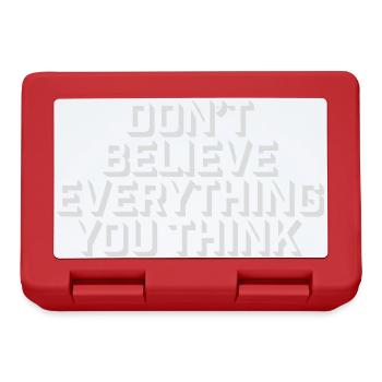 Don't Believe Everything You Think Saying Wisdom - Lunchbox - red - Front