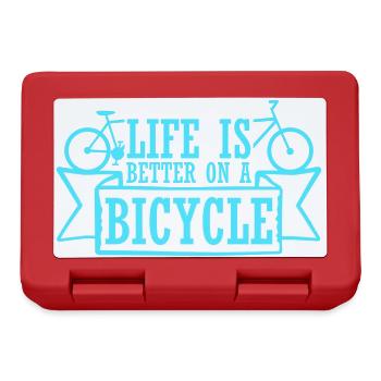 Life is better on a bicycle Cycling Saying Sport - Lunchbox - red - Front