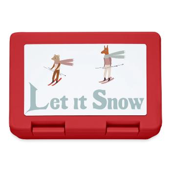 Illustration de l’hiver Laisse neiger - Boîte à goûter - rouge - Devant