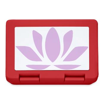 Lotus Flower Lotus Flowers Pastel Flower Blossom Yoga - Lunchbox - red - Front