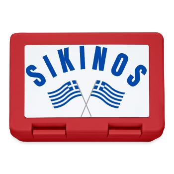 Drapeaux grecs de Sikinos - Boîte à goûter - rouge - Devant