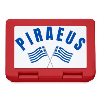 Piraeus Harbour Waves Emblem - Lunchbox - red - Front