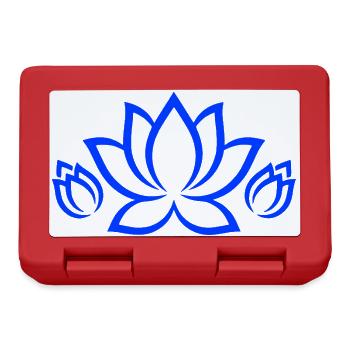 Motif floral bleu pour femmes et filles - Boîte à goûter - rouge - Devant