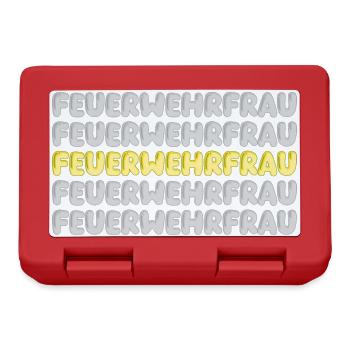 Geschenk für Feuerwehrfrau - Brotdose - Rot - Vorne