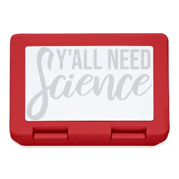 Y'all Need Science Lustig Wissenschaft Nerd Spruch - Brotdose - Rot - Vorne