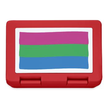 Polysexuelle Flagge: Stolz und Vielfalt - Brotdose - Rot - Vorne