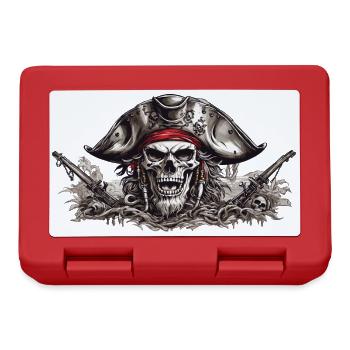 Conception de costume d’Halloween de crâne de pirate - Boîte à goûter - rouge - Devant