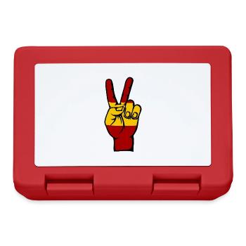 Drapeau de l’Espagne Paix Symbole De Victoire - Boîte à goûter - rouge - Devant