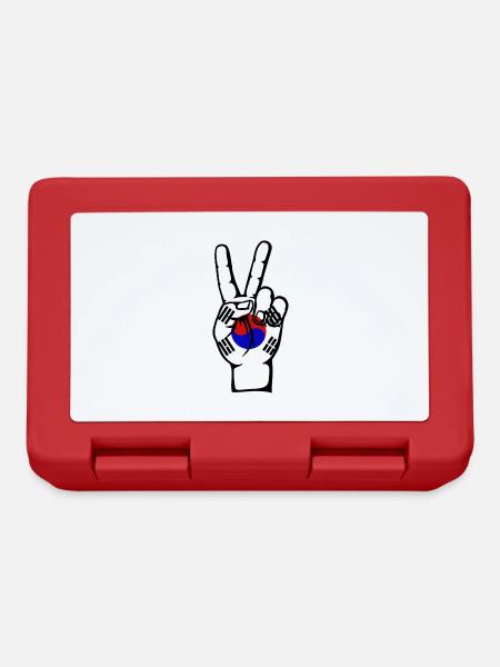 Südkorea Flagge Frieden Victory Symbol - Brotdose - Rot