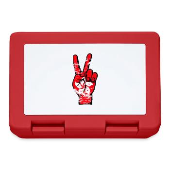 Symbole de victoire de la paix du drapeau de Hong Kong utilisé - Boîte à goûter - rouge - Devant