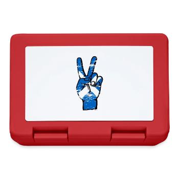 Scotland Flag Peace Victory Symbol used - Lunchbox - red - Front