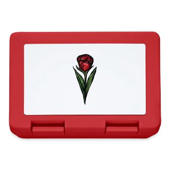 Rose - Brotdose - Rot - Vorne