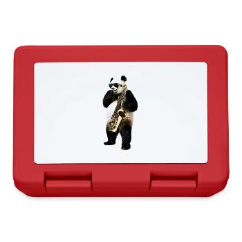 Panda Saxophone - Boîte à goûter - rouge - Devant