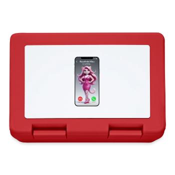 Pink Catgirl on Call - Lunchbox - red - Front