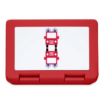 Fire truck and mirror image - Lunchbox - red - Front