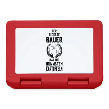 BAUER KARTOFFEL LANDWIRT LANDWIRTSCHAFT - Brotdose - Rot - Vorne