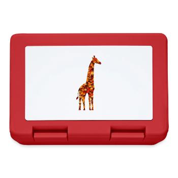 Autumn giraffe - Lunchbox - red - Front