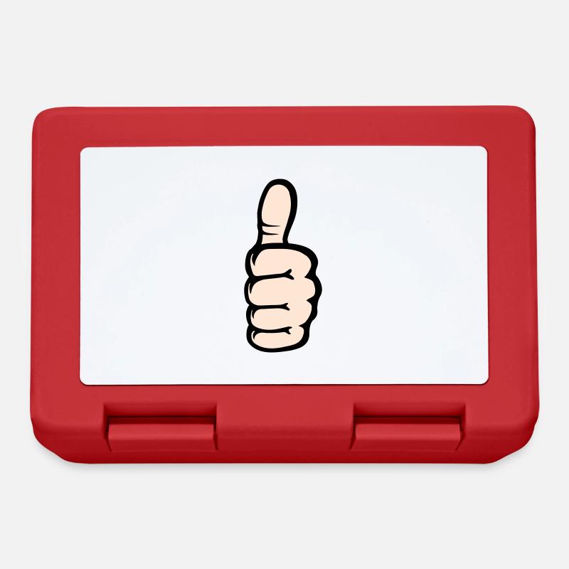 Alles klar OK Hand Symbol - Brotdose - Rot