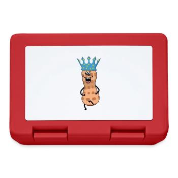 Peanut King Peanuts Crown Nut Funny Witty - Lunchbox - red - Front