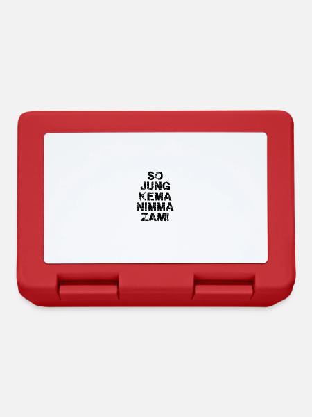 So jung kema nimma zam,bayrisch,typo - Brotdose - Rot