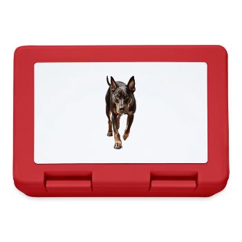 Dobermann - Brotdose - Rot - Vorne
