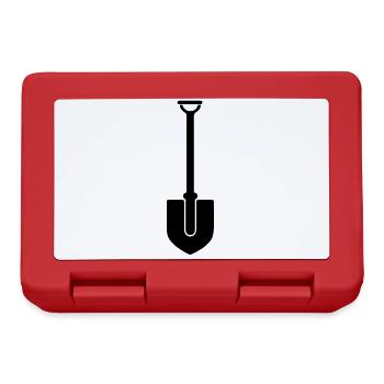 Shovel icon silhouette - Lunchbox - red - Front
