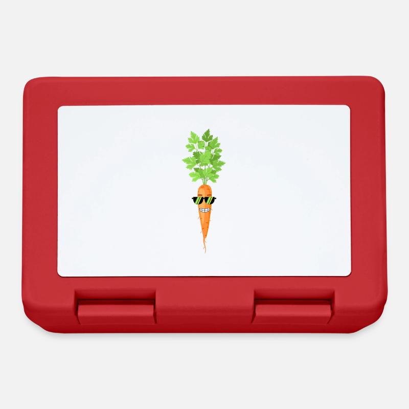 Carrot with sunglasses - Lunchbox - red