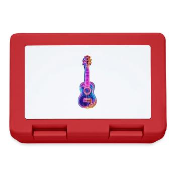 Ukulele - Brotdose - Rot - Vorne