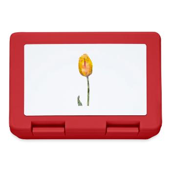 Wasserfarben Blumen Frühling Frühlingsanfang Tulpe - Brotdose - Rot - Vorne