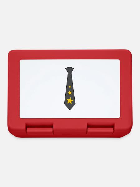 Tie with stars - Lunchbox - red