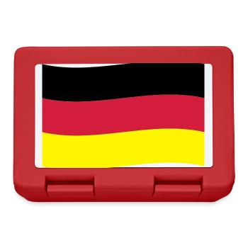 Deutschland Fahne Deutschlandfahne - Brotdose - Rot - Vorne