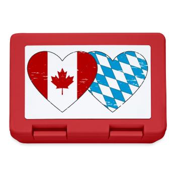 Drapeau Canada Bavière Coeur utilisé - Boîte à goûter - rouge - Devant